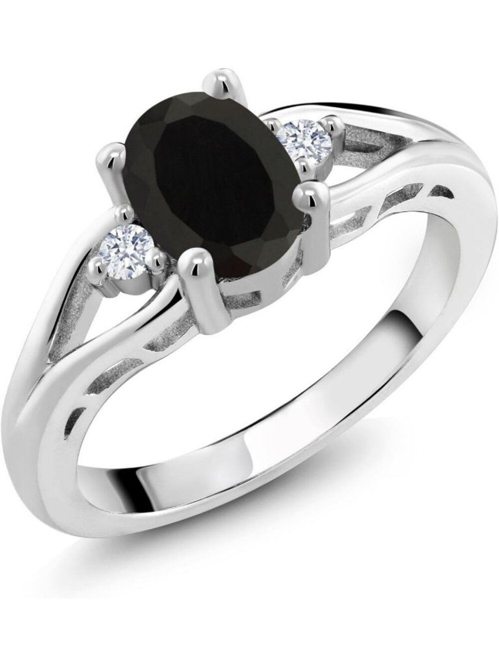 Stunning 3-Stone Engagement Ring for Women | Gemstone & Silver Jewelry